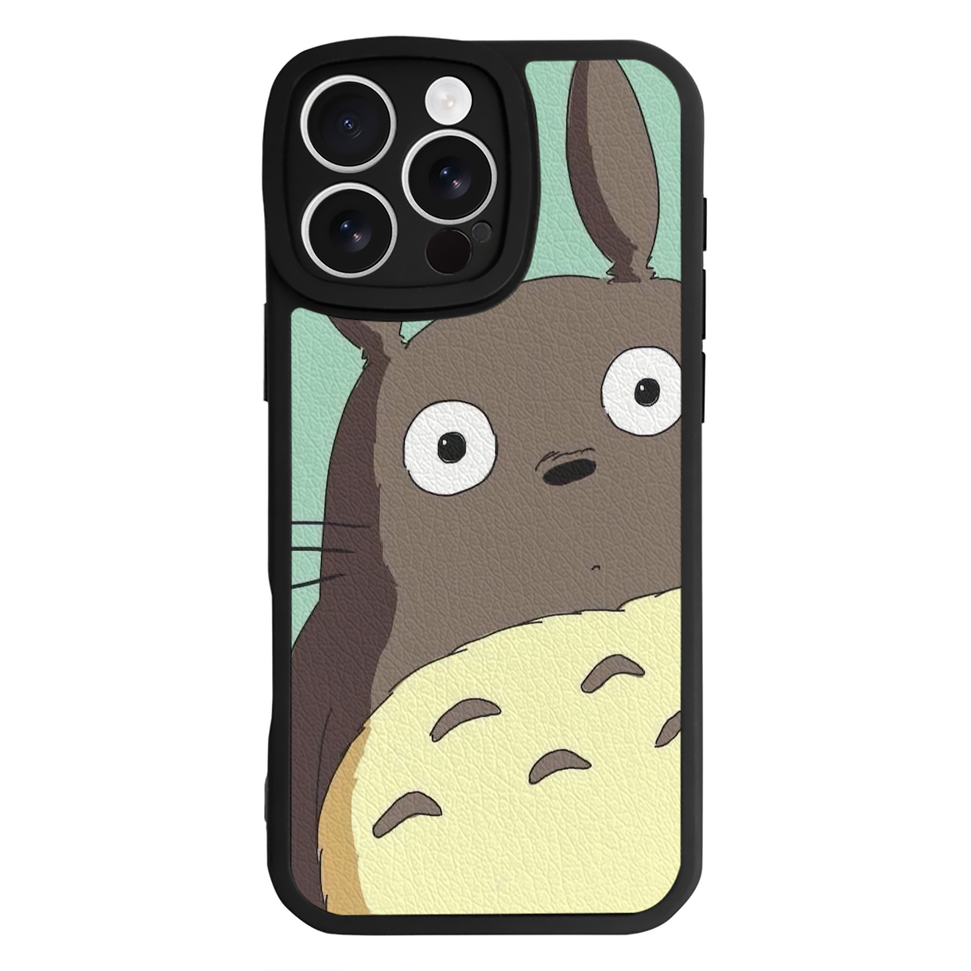 （画像用） となりのトトロ 草壁メイ 草壁サツキ My Neighbor Totoro Satsuki Kusakabe Mei Kusakabe 【iPhone 16シリーズ対応】シリコンスマホケース（レザー調） 材質：シリコン